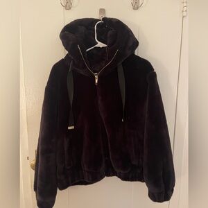 Zara Black Teddy Bear Jacket